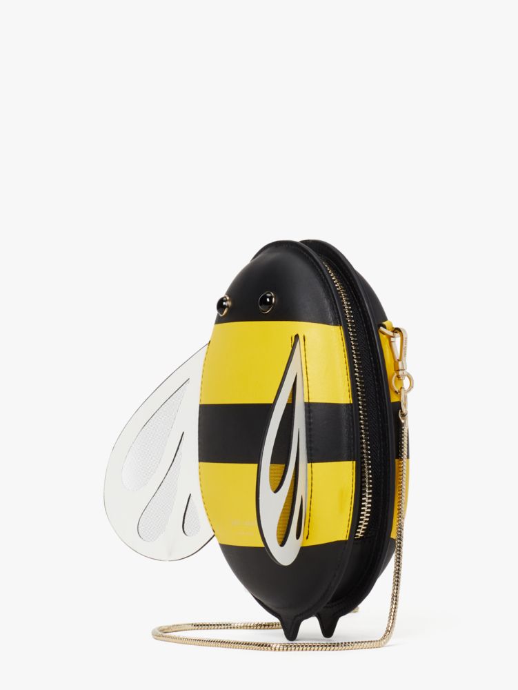 Kate Spade Black Buzz Leather Daisy Bumblebee Bee Crossbody Bag NWT –  Design Her Boutique