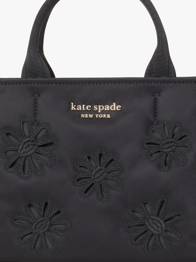 Kate Spade The Little Better Sam Embroidery Nylon Mini Tote Bag in Black