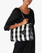 Kate Spade,market gingham medium tote,tote bags,Medium,Black Multi