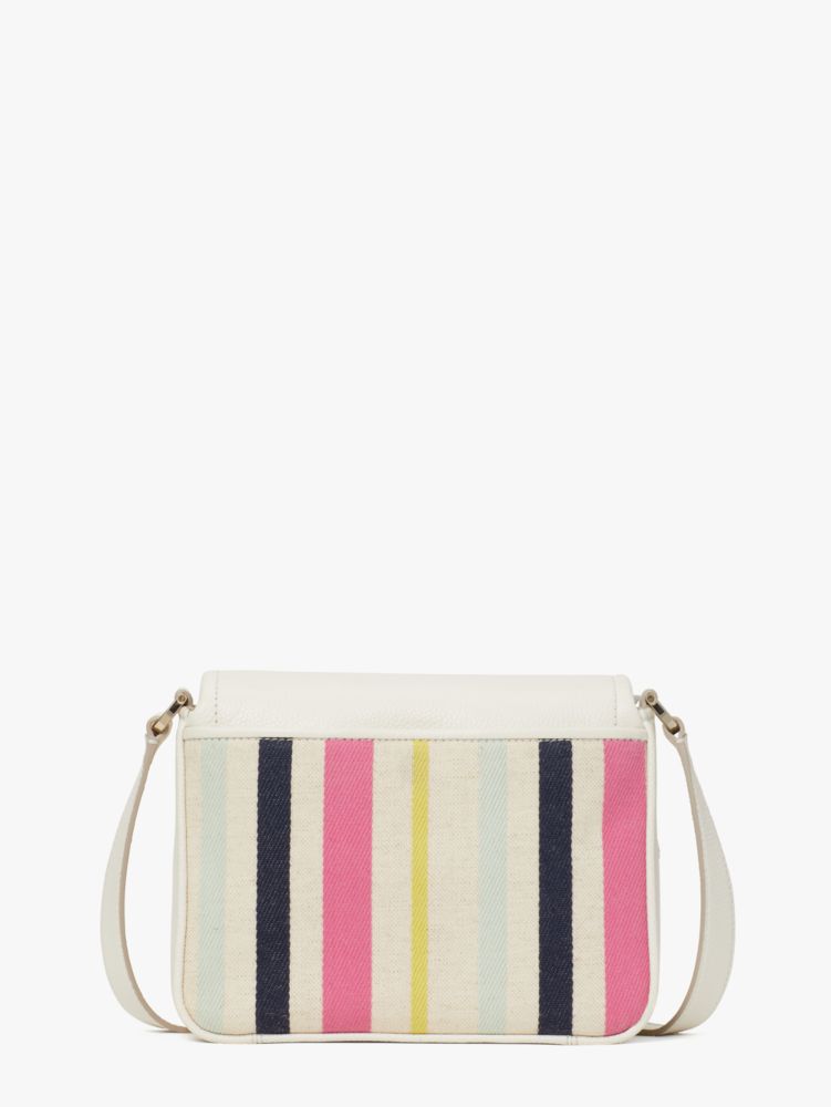 Kate Spade Run Around Canvas Stripe Large Flap orders Crossbody