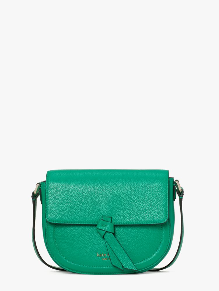 Kate Spade,Knott Medium Saddle Crossbody,crossbody bags,Medium,Yucca