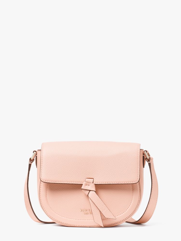 Kate Spade,Knott Medium Saddle Crossbody,crossbody bags,Medium,Coral Gable Pink