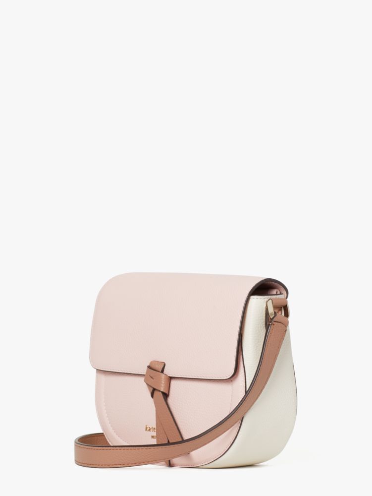 Kate Spade,ノット ミディアム サドル クロスボディ,チョークピンクマルチ
