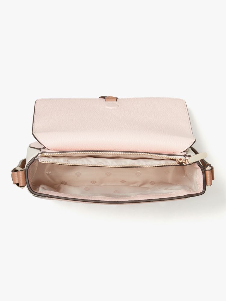 Kate Spade,ノット ミディアム サドル クロスボディ,チョークピンクマルチ