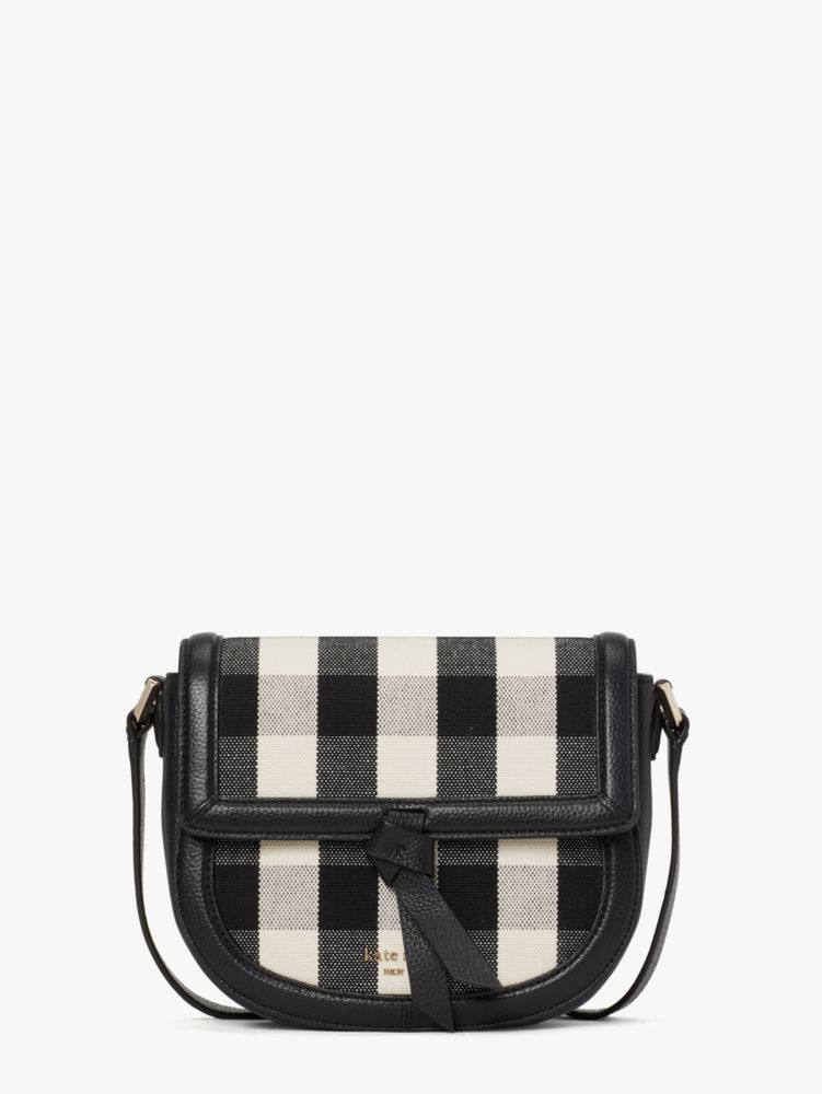 Knott Gingham Medium Saddle Bag