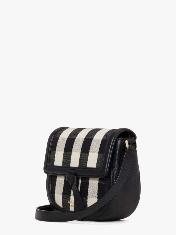 kate spade new york Knott Gingham Medium Saddle Bag, Macy's (Dec