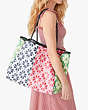 Kate Spade,spade flower raffia everything extra-large tote,tote bags,Extra Large,Multi