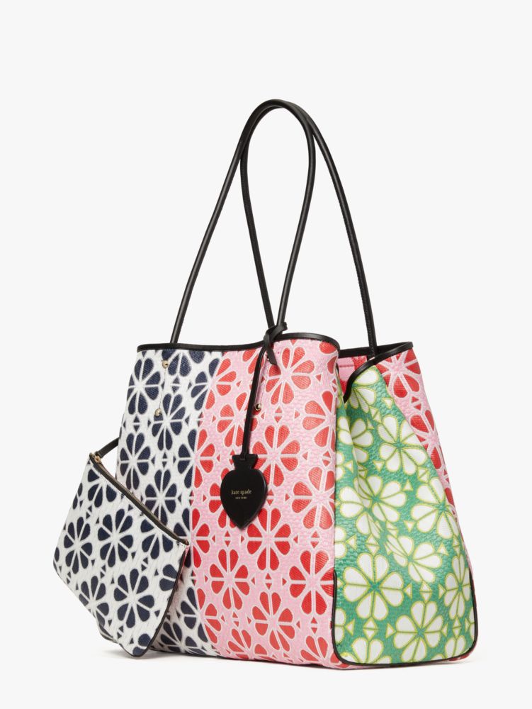 Kate Spade,spade flower raffia everything extra-large tote,tote bags,Extra Large,Multi