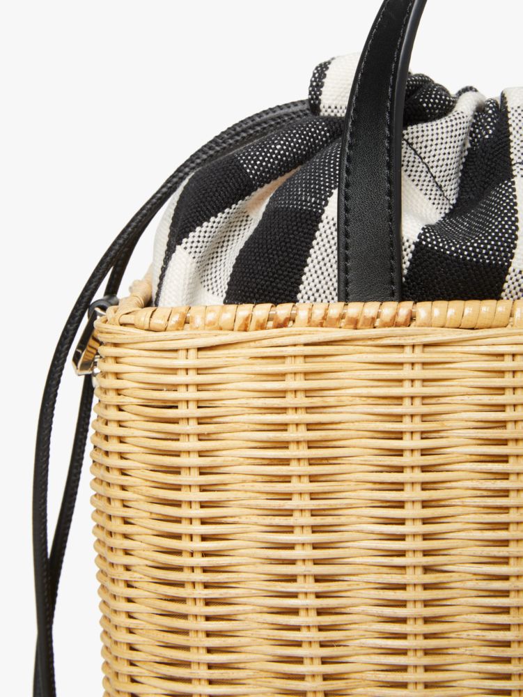 Sam Gingham Wicker Medium Satchel | Kate Spade New York