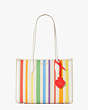 Kate Spade,rainbow medium market tote,tote bags,Medium,Multi