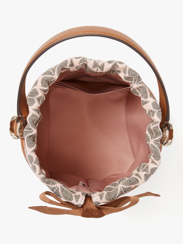 Kate Spade,Spade Flower Jacquard Picnic Small Bucket Bag,