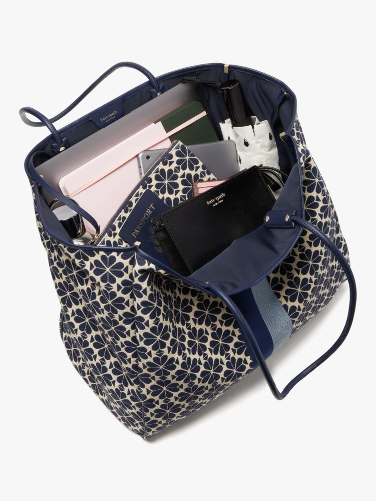 Kate Spade,Spade Flower Jacquard Stripe Everything Extra-large Tote,