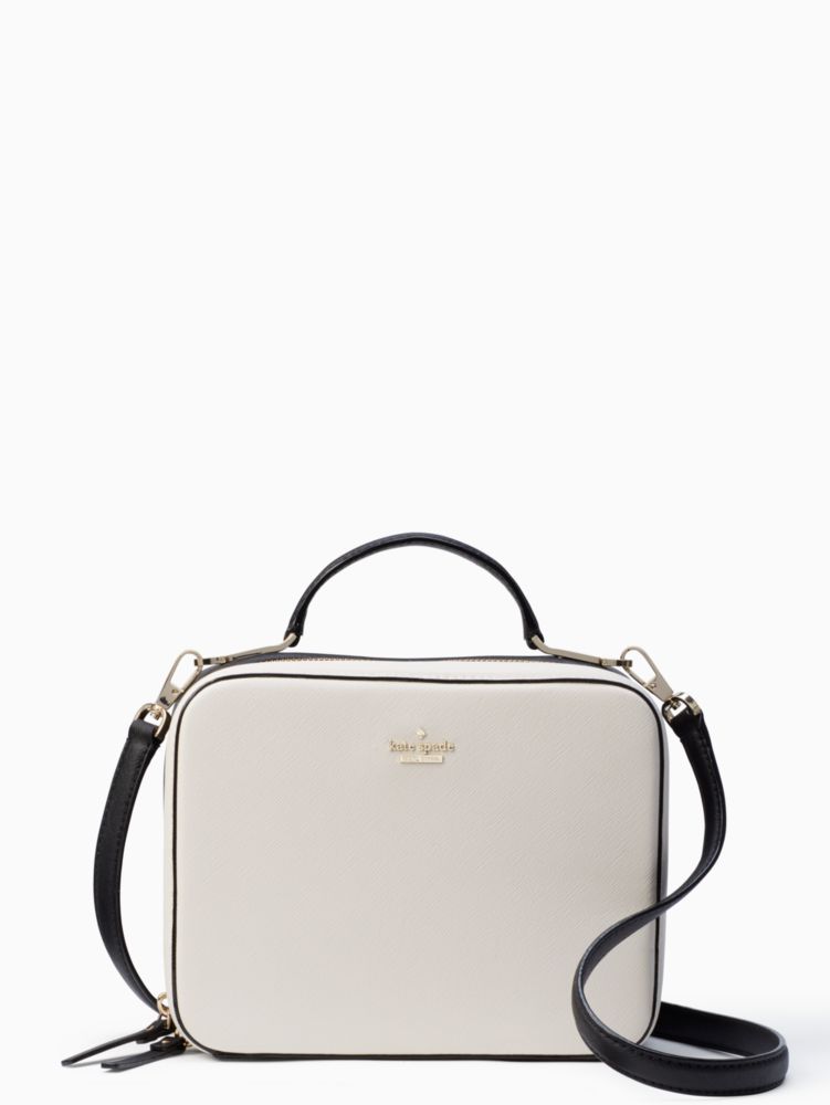 Kate Spade Cameron Street Straw Clarise Small Crossbody in Natural