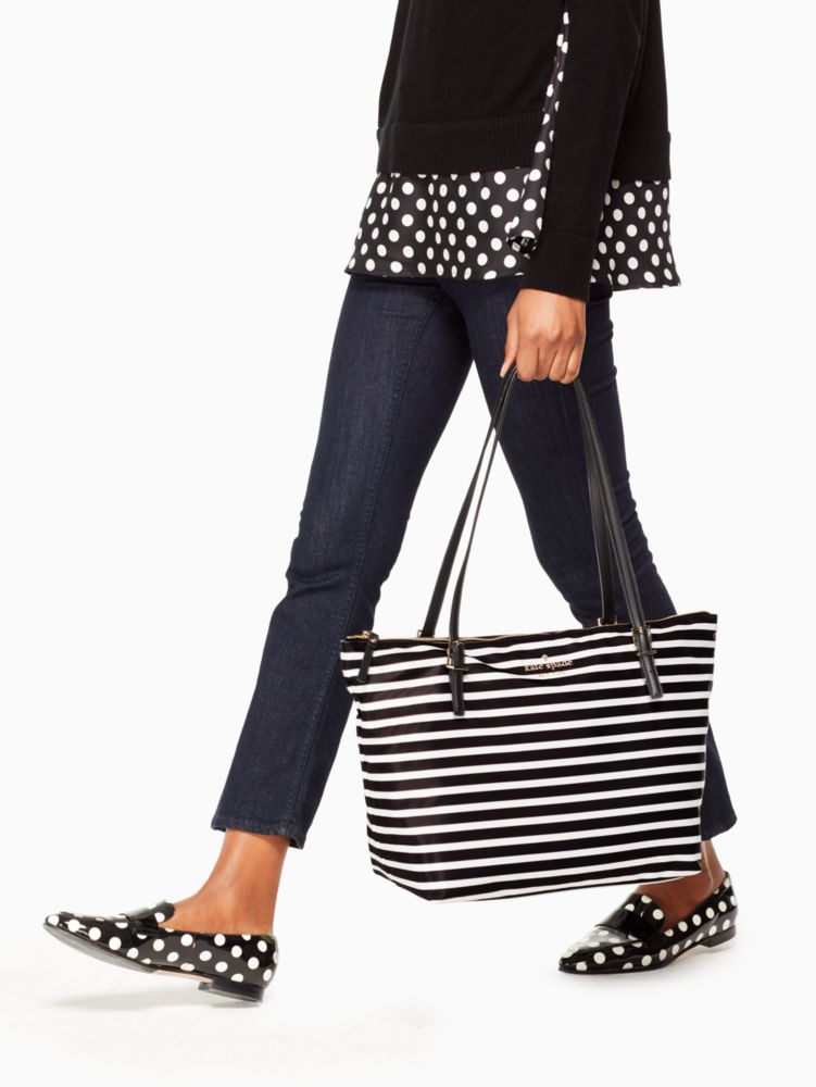 Kate spade watson lane lyla stripe nylon tote hot sale