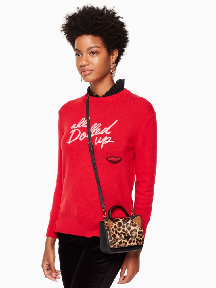 Kate Spade,Run Wild Leopard-print Mini Janine,