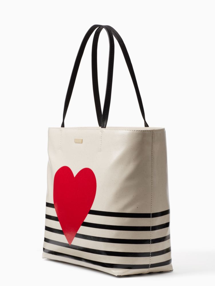 Kate Spade,Yours Truly Heart Stripe Hallie,