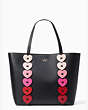 Kate Spade,yours truly ombre heart tote,Black Multi