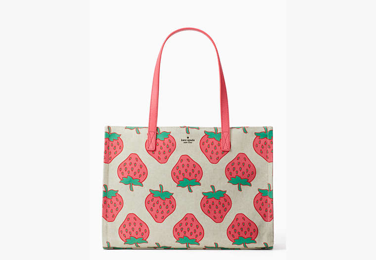 Kate Spade,picnic perfect strawberry canvas mega original bag,Multi
