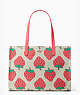 Kate Spade,picnic perfect strawberry canvas mega original bag,Multi