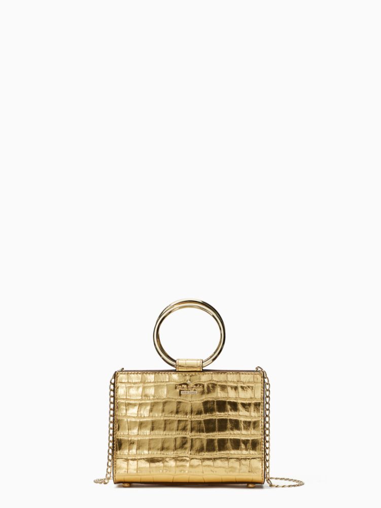 Kate Spade,white rock road luxe mini original bag,Rose Gold