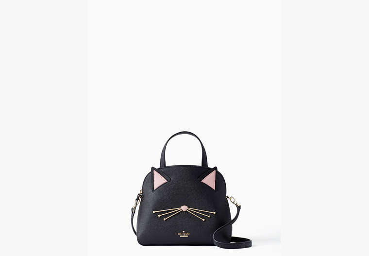 Kate Spade,cat's meow small lottie,satchels,Black / Glitter image number 0