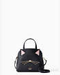 Kate Spade,cat's meow small lottie,satchels,Black / Glitter
