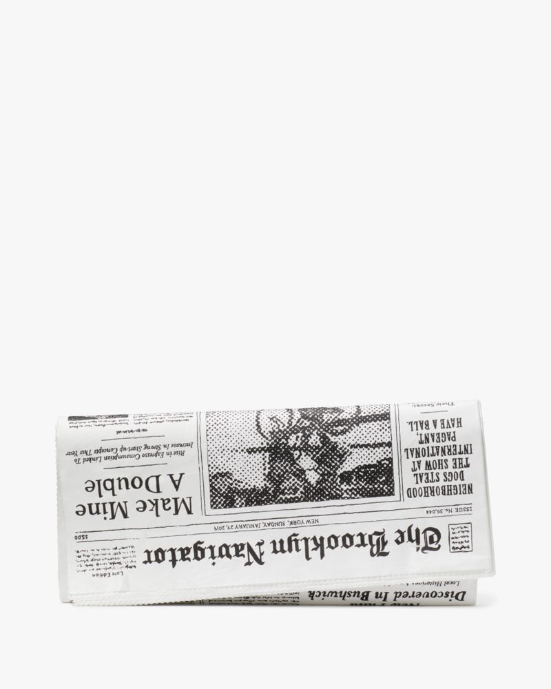 Kate Spade,Glitzy Ritzy Newspaper Clutch,clutches,Multi