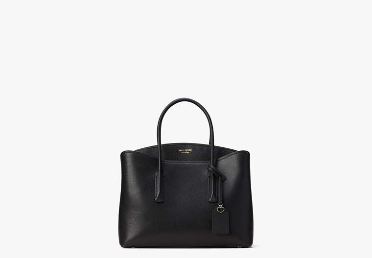 Kate Spade,margaux large satchel,satchels,Large,Black / Glitter