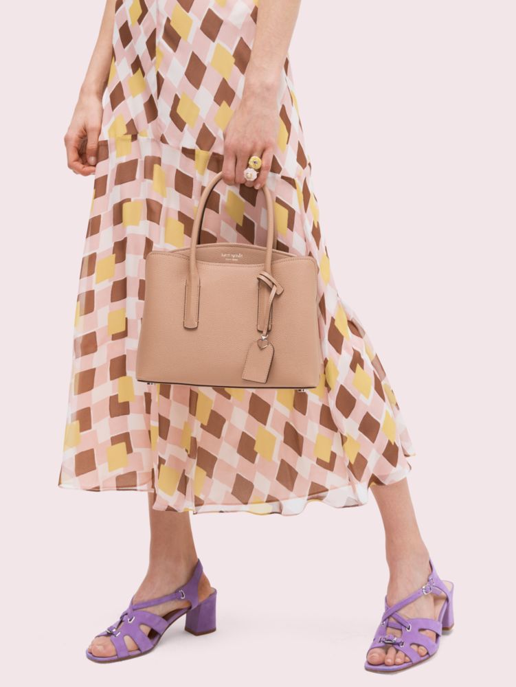 Kate Spade,margaux medium satchel,satchels,Medium,Light Fawn