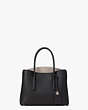 Kate Spade,margaux medium satchel,satchels,Medium,Black/Warm Taupe