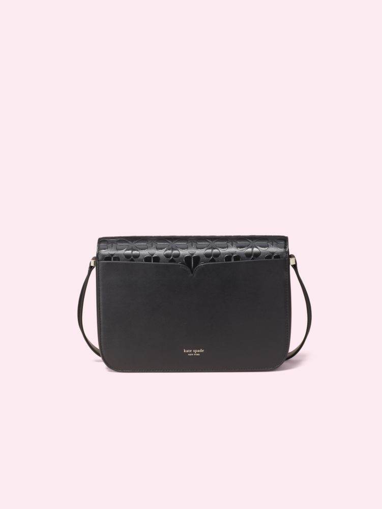 Kate spade black purse with flowers sale