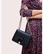 Kate Spade,amelia small convertible chain shoulder bag,shoulder bags,Black / Glitter