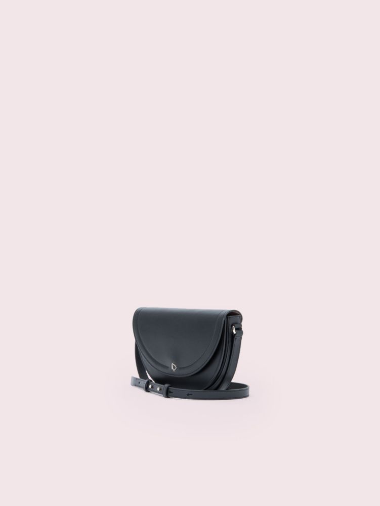 Kate Spade,andi half moon crossbody,Black / Glitter