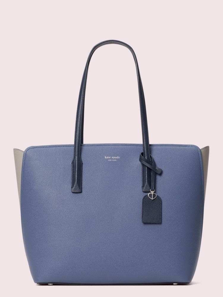 Kate Spade,margaux large tote,tote bags,Large,Celestial Blue Multi