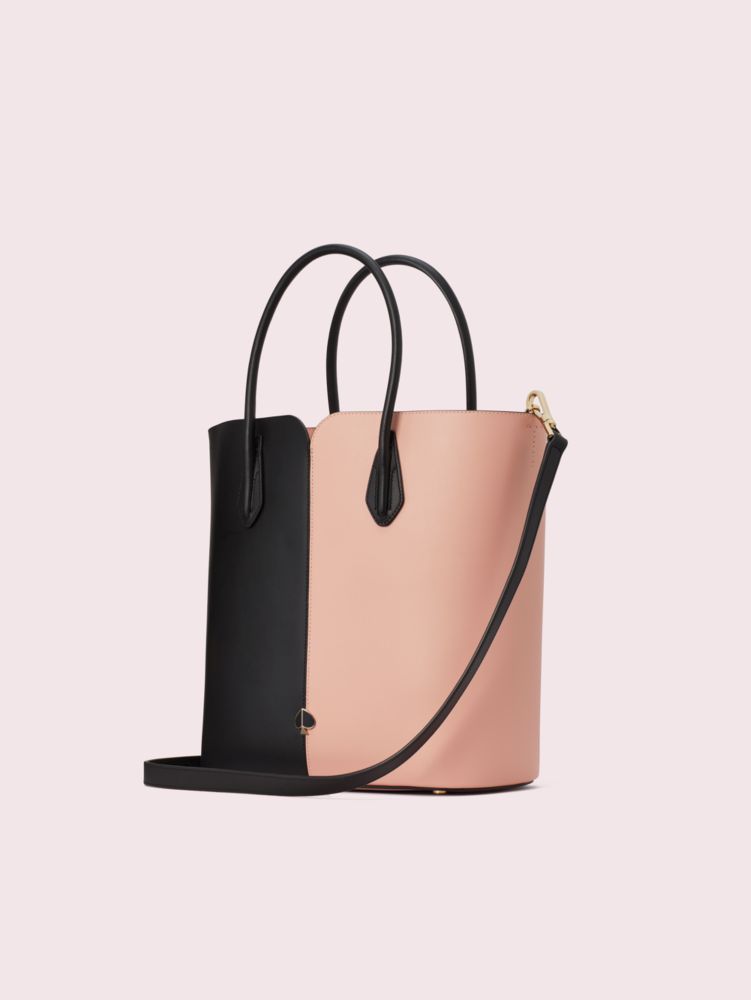 Kate Spade,nicola bicolor large tote,Black/Flapper Pink