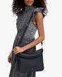 Kate Spade,polly medium convertible shoulder bag,Black / Glitter