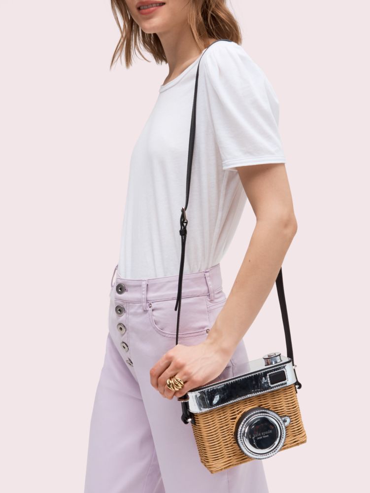 Kate Spade Clic 3D Camera Clutch Bag Novelty Purse Crossbody Black Sold Out  New