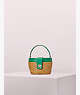 Kate Spade,rose medium top handle basket bag,Green Bean