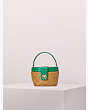 Kate Spade,rose medium top handle basket bag,Green Bean