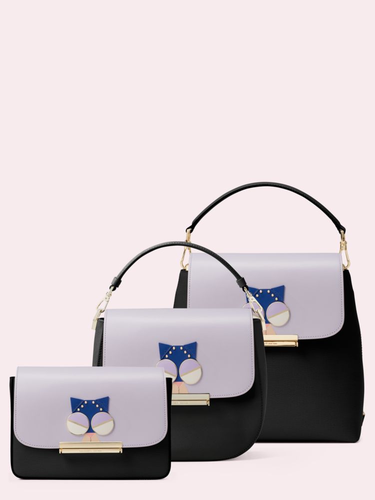 Kate Spade,heritage make it mine spademals smitten kitten flap,bag accessories,Frozen Lilac