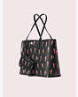 Kate Spade,molly flock party large tote,tote bags,Black Multi