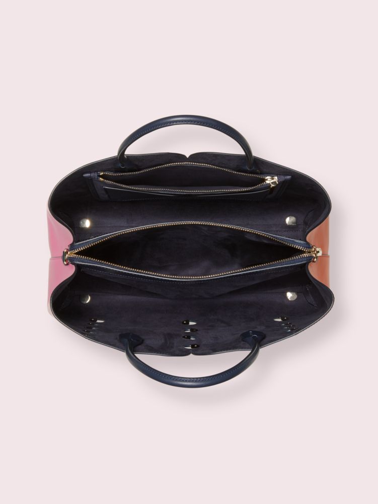 Nicola Mod Dot Large Satchel, Juicy Orange Multi, Product