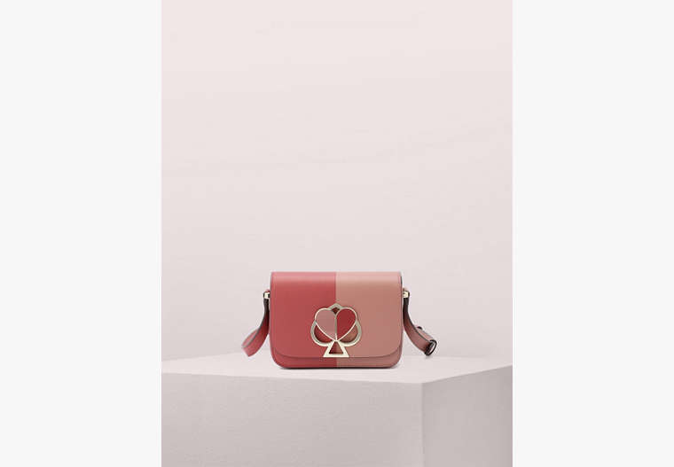 Kate Spade,nicola bicolor twistlock small shoulder bag,shoulder bags,Red Jasper Multi image number 0