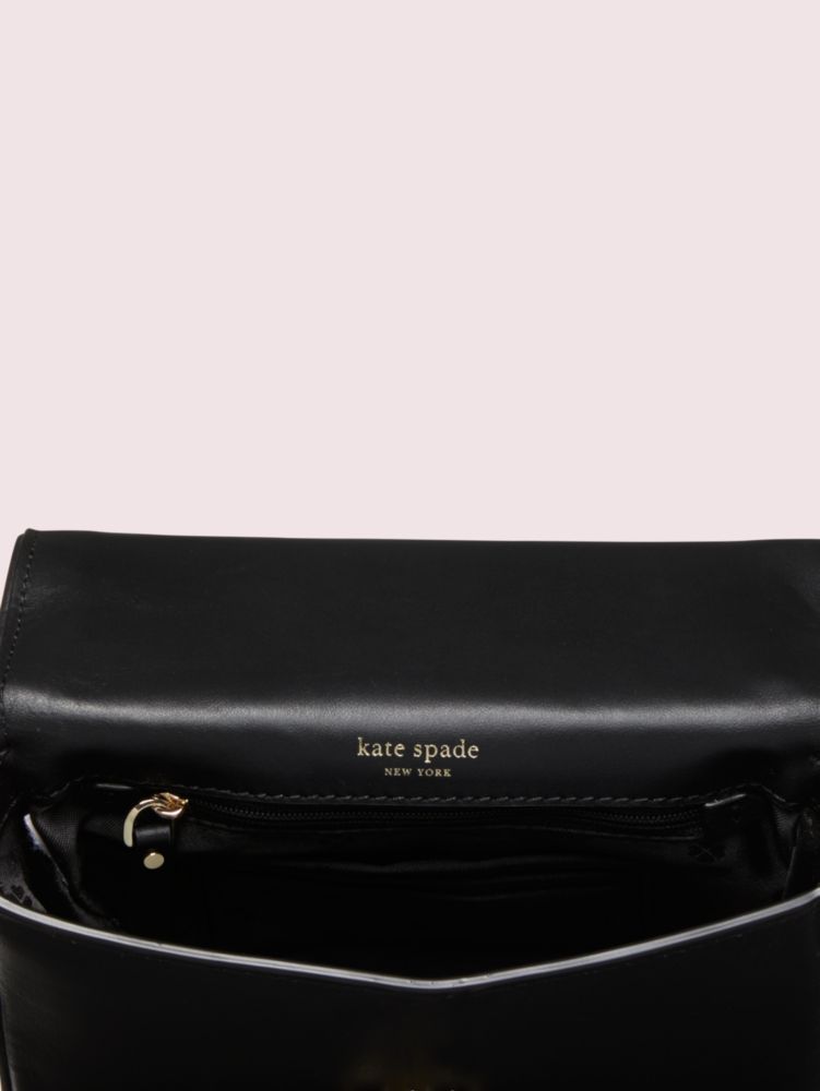 Kate Spade,Amelia Flocked Velvet Twistlock Small Convertible Chain Shoulder Bag,