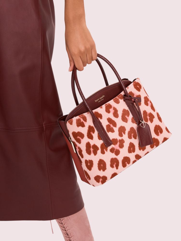 Margaux leopard large store satchel