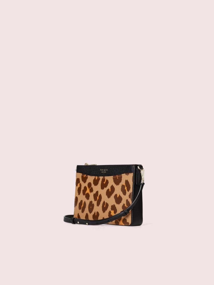 Kate Spade,Margaux Leopard Medium Convertible Crossbody,