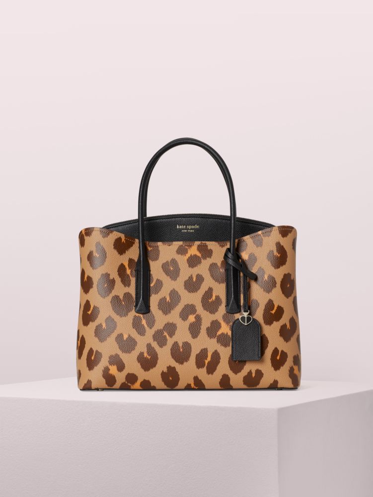 Natural Multi Margaux Leopard Large Satchel