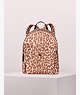 Kate Spade,taylor leopard large backpack,Warm Cognac