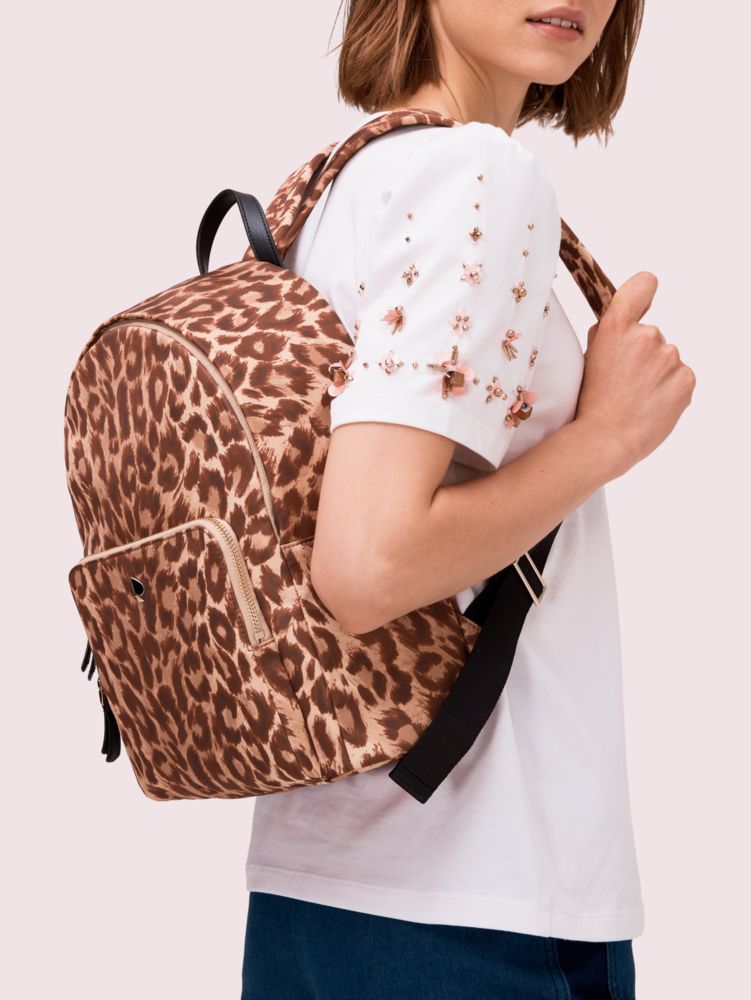 Kate spade best sale leopard print backpack