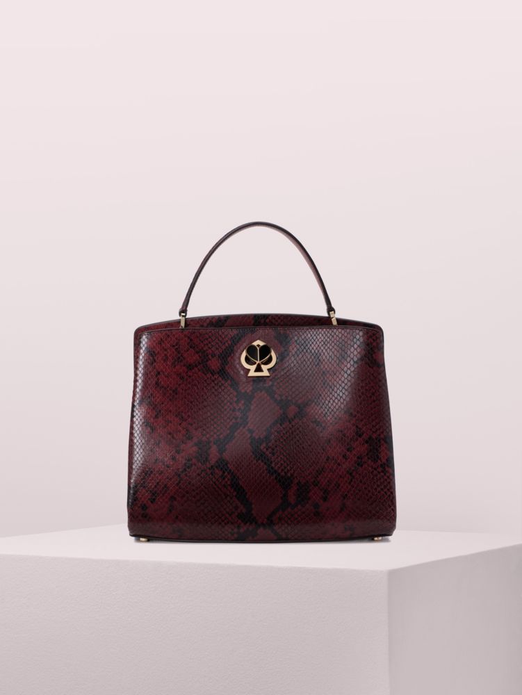 Cherrywood Romy Snake embossed Medium Satchel